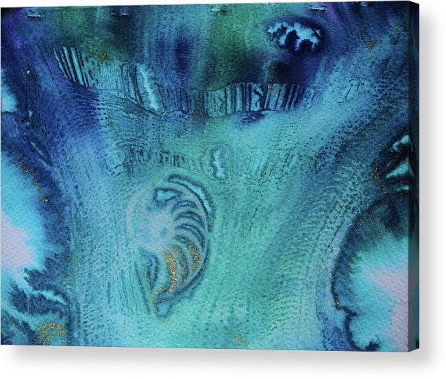 Abstract Art Acrylic Print featuring the painting Gift from the Sea by Mary Sullivan