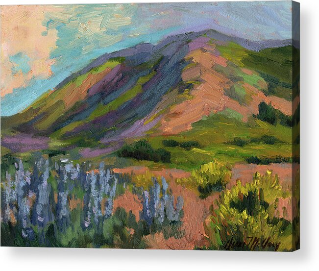High Desert Spring Acrylic Print featuring the painting High Desert Spring by Diane McClary