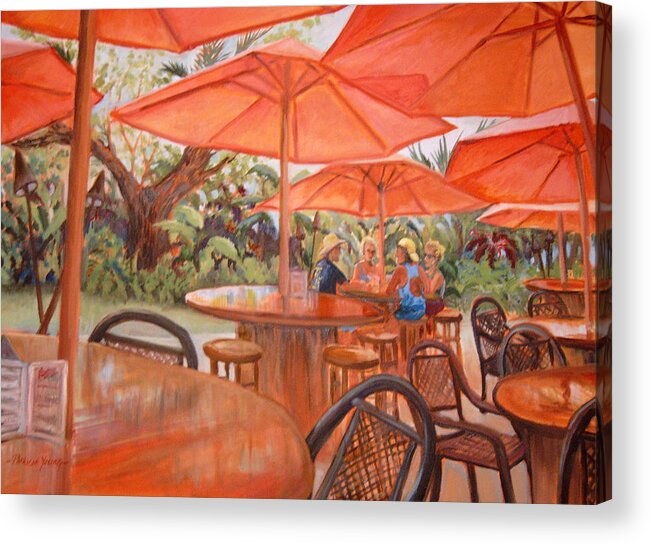 Landscape Acrylic Print featuring the painting Kona Red by Patricia Young