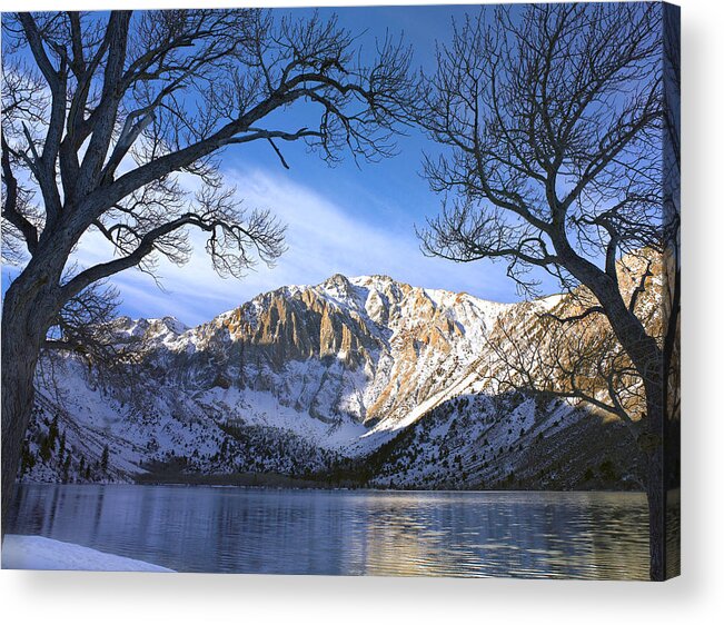 00175512 Acrylic Print featuring the photograph Laurel Mountain And Convict Lake Framed by Tim Fitzharris