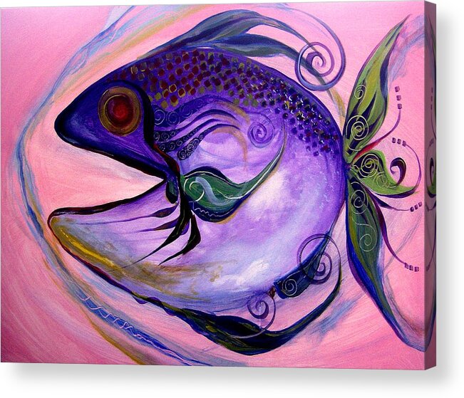 Fish Acrylic Print featuring the painting Melanie Fish One by J Vincent Scarpace