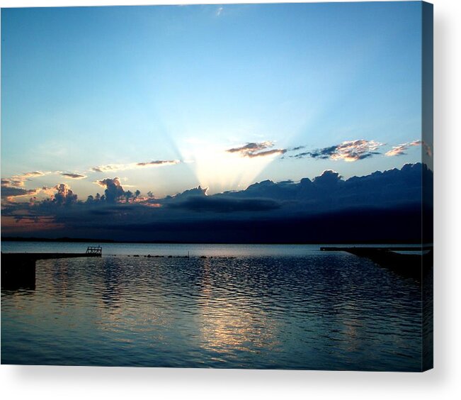 Landscape Acrylic Print featuring the photograph Morning sunrise storm by Jonathan Lagace