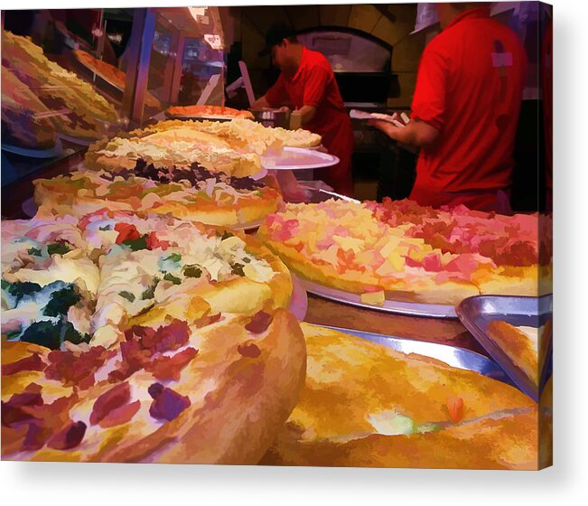 New York Acrylic Print featuring the photograph NY Pizza by Steve Zimic