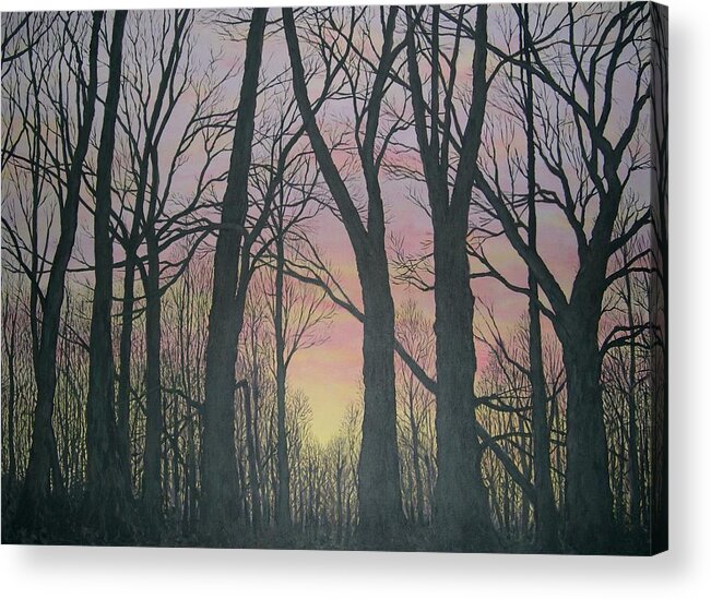 Dawn Acrylic Print featuring the painting Opening Day - Northern Hardwoods by Kathleen McDermott