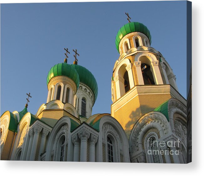 Church Acrylic Print featuring the photograph Orthodox Church of Sts Michael and Constantine- Vilnius Lithuania by Ausra Huntington nee Paulauskaite