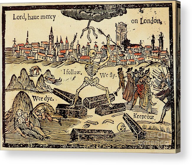 Plague Acrylic Print featuring the photograph Plague In London 1625 by Science Source
