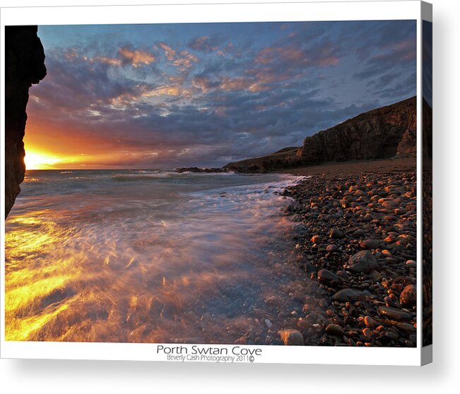 Seascape Acrylic Print featuring the photograph Porth Swtan Cove by B Cash