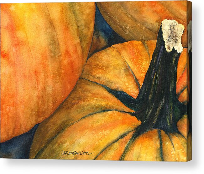 Punkin Acrylic Print featuring the painting Punkin by Casey Rasmussen White