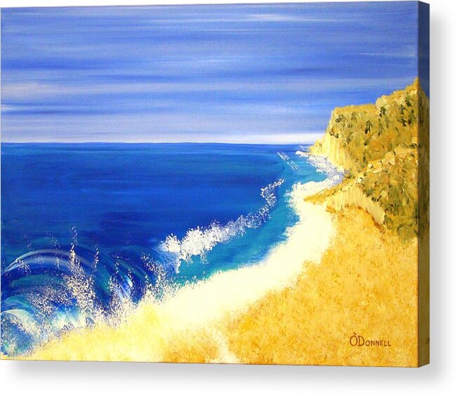 Ocean Acrylic Print featuring the painting Shore Dream by Stephen P ODonnell Sr