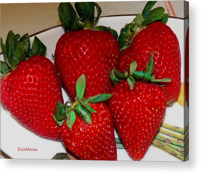 Strawberries Acrylic Print featuring the photograph Strawberries by Ericamaxine Price