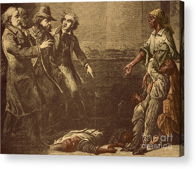 America Acrylic Print featuring the photograph The Capture Of Margaret Garner by Photo Researchers