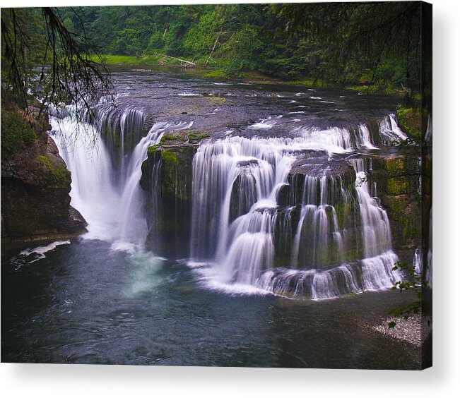 Lower Acrylic Print featuring the photograph The Falls by David Gleeson