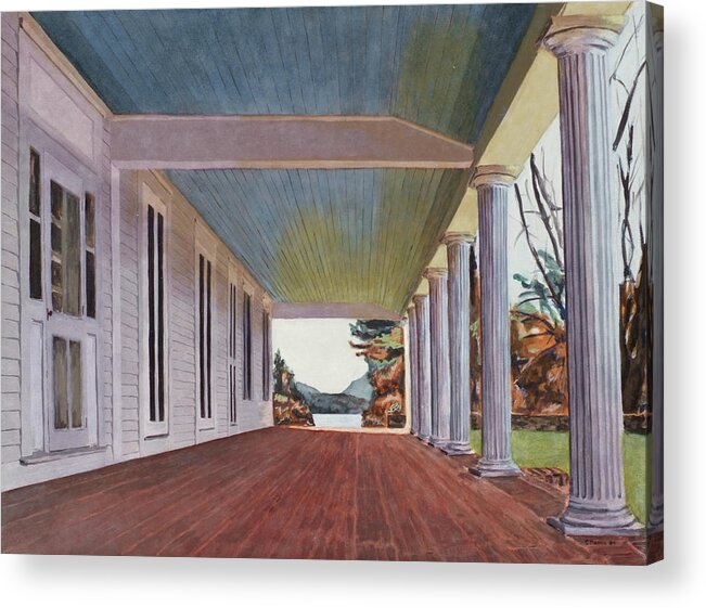 Urban Acrylic Print featuring the painting The Fells Porch Looking South by Craig Morris