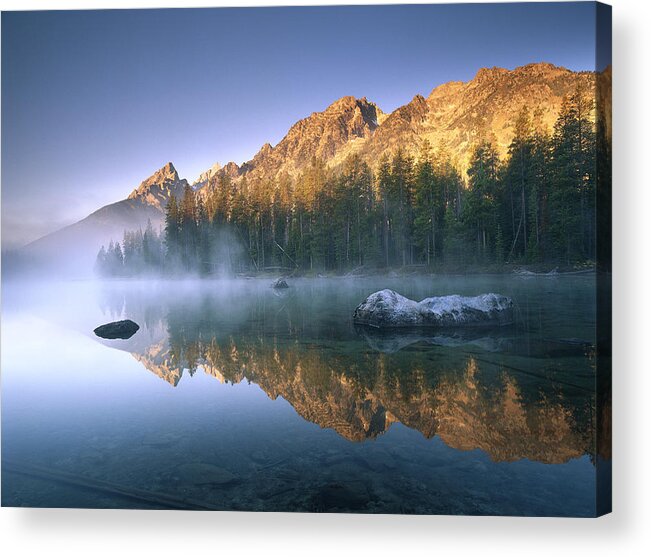 00174969 Acrylic Print featuring the photograph The Teton Range At String Lake Grand by Tim Fitzharris