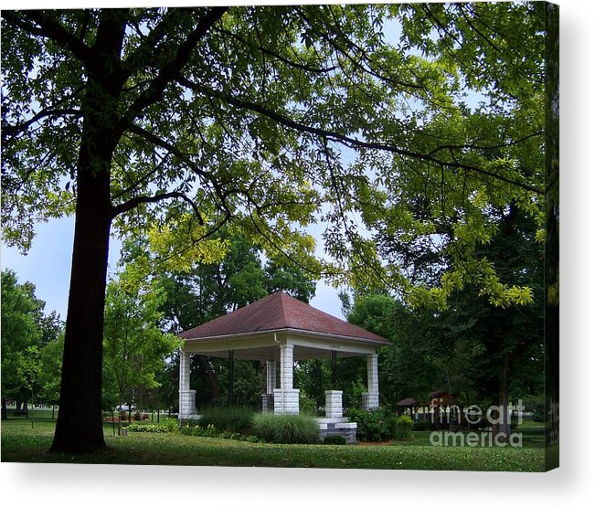 Park Acrylic Print featuring the photograph The Yoctangee Park Bandstand by Charles Robinson