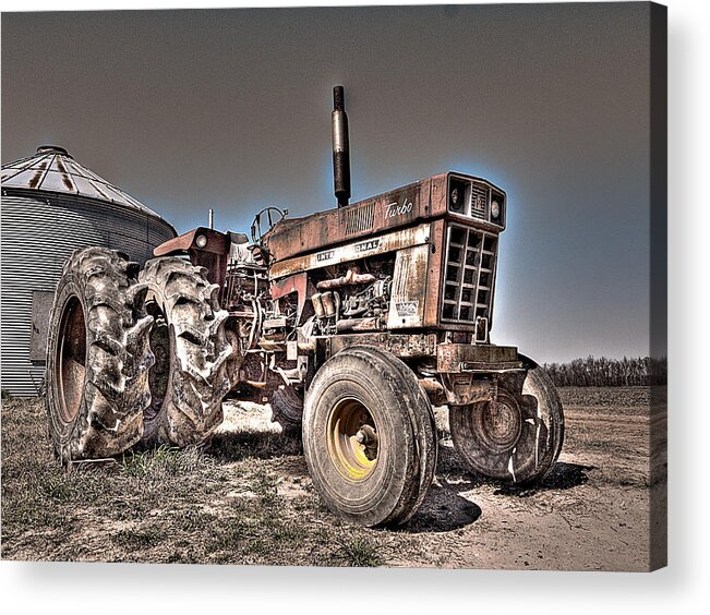 Uncle Carly's Tractor Acrylic Print featuring the photograph Uncle Carly's Tractor by William Fields