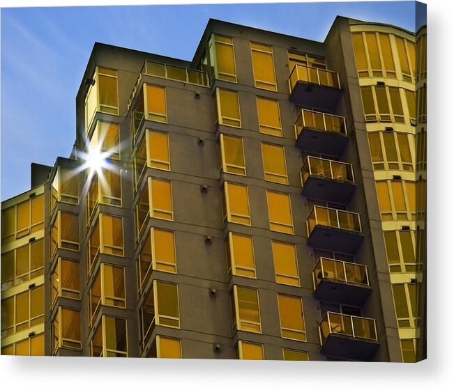 Architecture Acrylic Print featuring the photograph Urban Shine by Barbara White