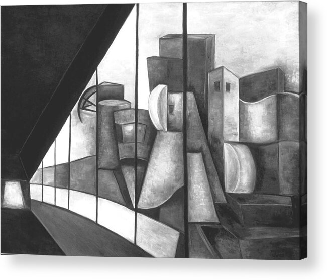 Landscape Acrylic Print featuring the painting View of the Weisman IX by Trish Toro