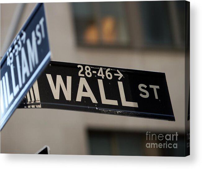 Wall Acrylic Print featuring the photograph Wall Street by Leslie Leda