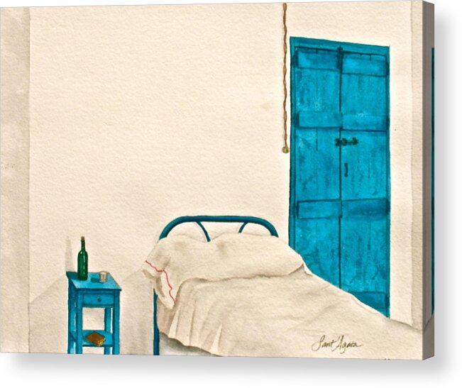 White Acrylic Print featuring the painting White Room by Frank SantAgata
