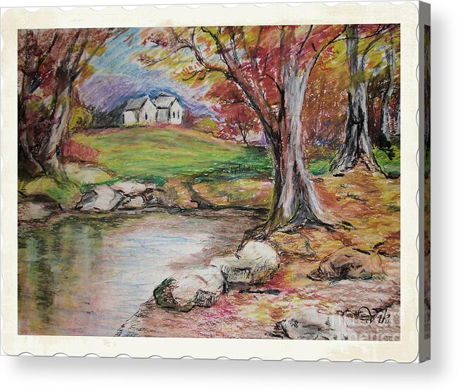Fall Acrylic Print featuring the painting Woodstock Fall by Lyn Vic