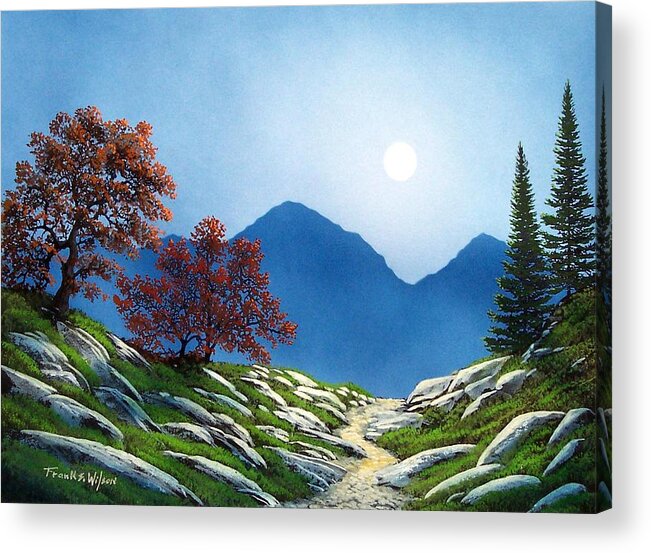 Landscape Acrylic Print featuring the painting By The Light Of The Moon #2 by Frank Wilson