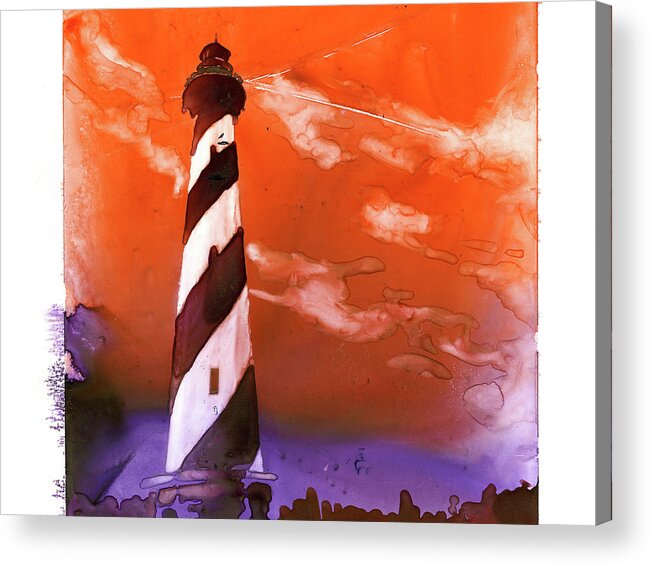 Art Prints Acrylic Print featuring the painting Cape Hatteras Lighthouse #3 by Ryan Fox