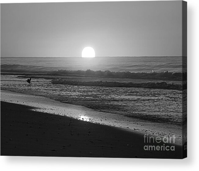 Fire Ball Acrylic Print featuring the photograph Fire Ball B W by Newwwman