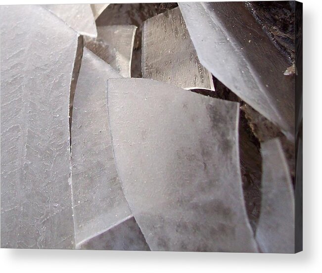 Ice Acrylic Print featuring the photograph ice #1 by Wolfgang Schweizer