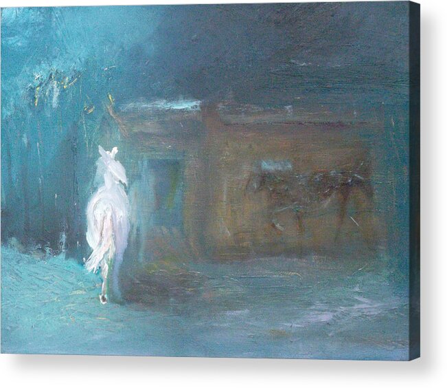 Horses Acrylic Print featuring the painting Returning Home by Susan Esbensen