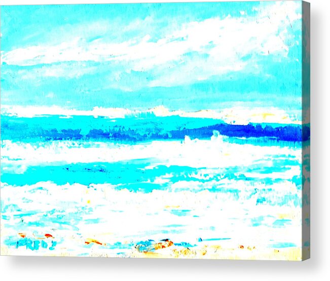 Surf Acrylic Print featuring the painting Surf #1 by Fred Wilson