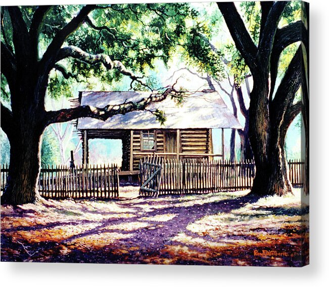 Dog Run Acrylic Print featuring the painting The Old Richardson Place #2 by Randy Welborn