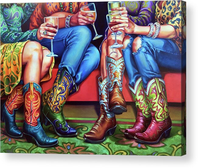 Boots Acrylic Print featuring the painting Therapy by Robert and Jill Pankey