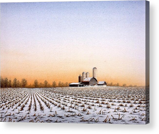 Cornfield Acrylic Print featuring the painting Untitled #26 by Conrad Mieschke