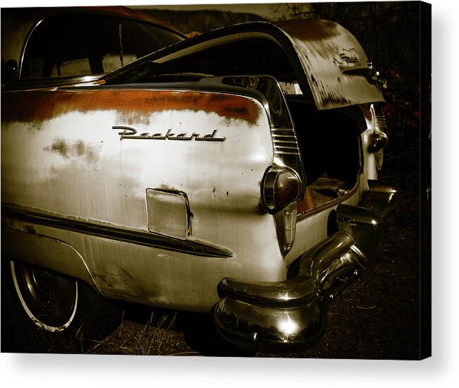 Old Acrylic Print featuring the photograph 1950s Packard Trunk by Marilyn Hunt