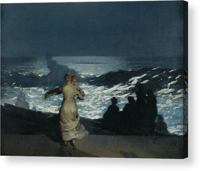 Summer Night Summer Night By Winslow Homer Acrylic Print featuring the painting Summer Night #3 by Winslow Homer