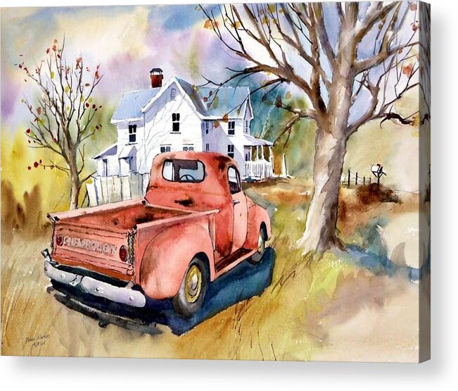 47 Chevrolet Acrylic Print featuring the painting ''47'' Chevy Blues #47 by Bobby Walters