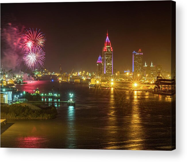 Alabama Acrylic Print featuring the photograph 4th of July in Mobile by Brad Boland