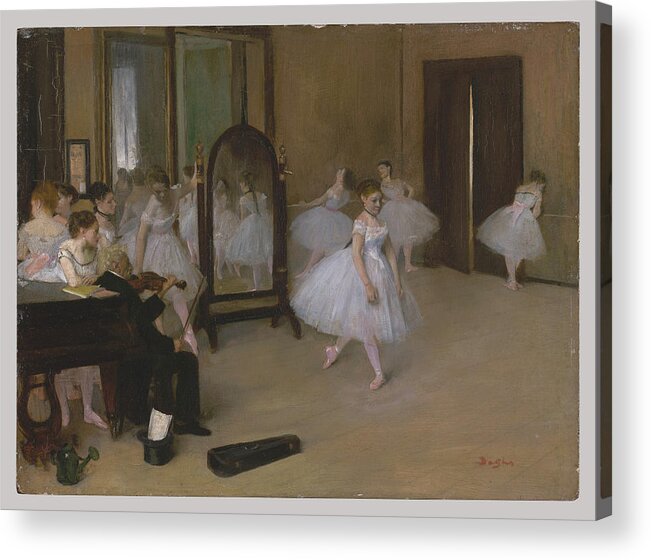 The Dancing Class Acrylic Print featuring the painting The Dancing Class #5 by MotionAge Designs