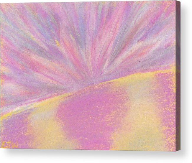 Abstract Acrylic Print featuring the mixed media A Breath of Fresh Air by Ellen Jenny Watkins
