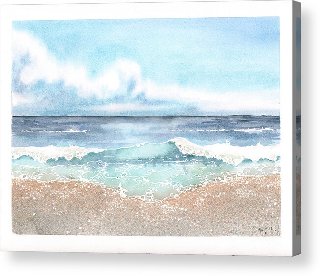 Beach Acrylic Print featuring the painting A Perfect Day by Hilda Wagner
