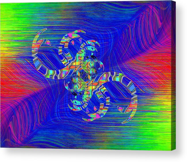 Abstract Acrylic Print featuring the digital art Abstract Cubed 362 by Tim Allen