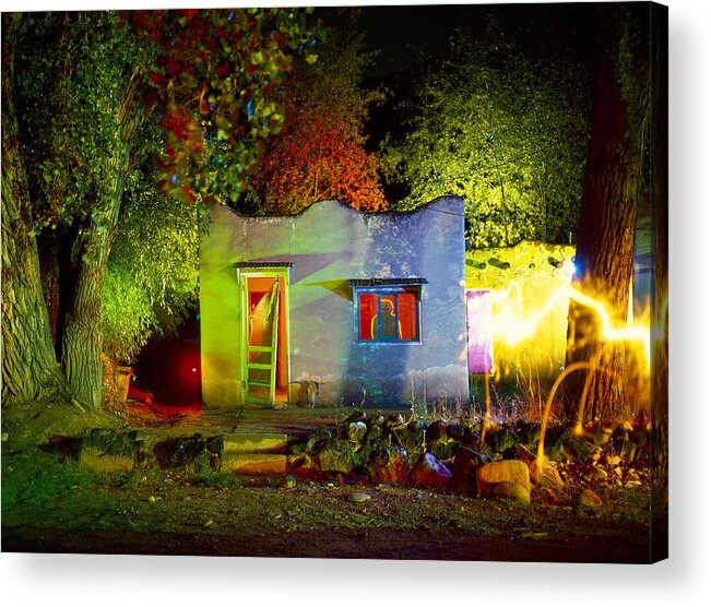 Adobe Acrylic Print featuring the photograph Adobe Motel by Garry Gay