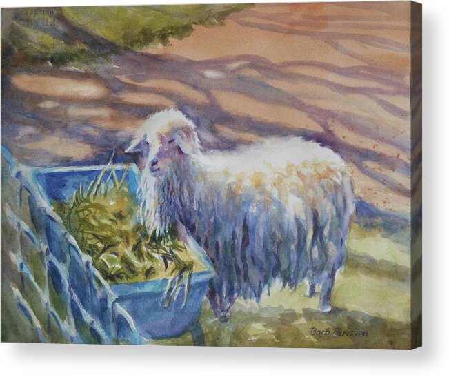 Goat Acrylic Print featuring the painting Afghan by Barbara Parisien