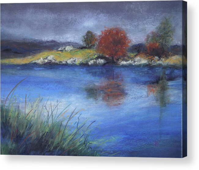 Water Acrylic Print featuring the pastel After the Storm by Sandra Lee Scott