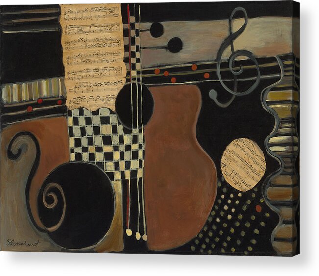 Music Acrylic Print featuring the painting Allegro Moderato by Susan Rinehart