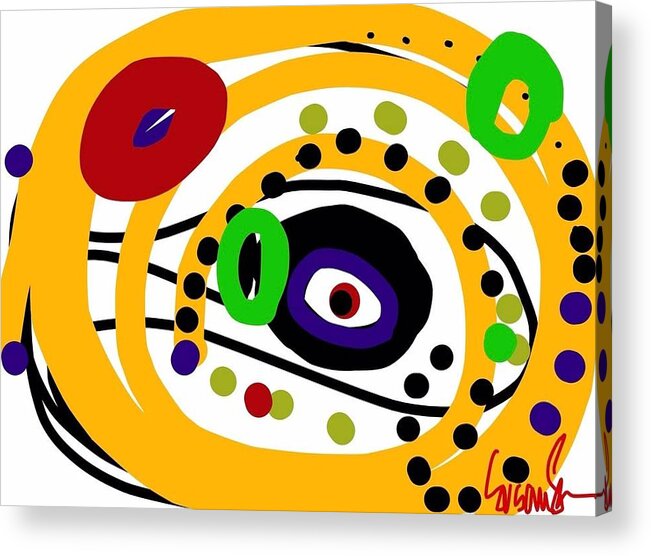 Abstract Acrylic Print featuring the digital art An Eye on You by Susan Fielder