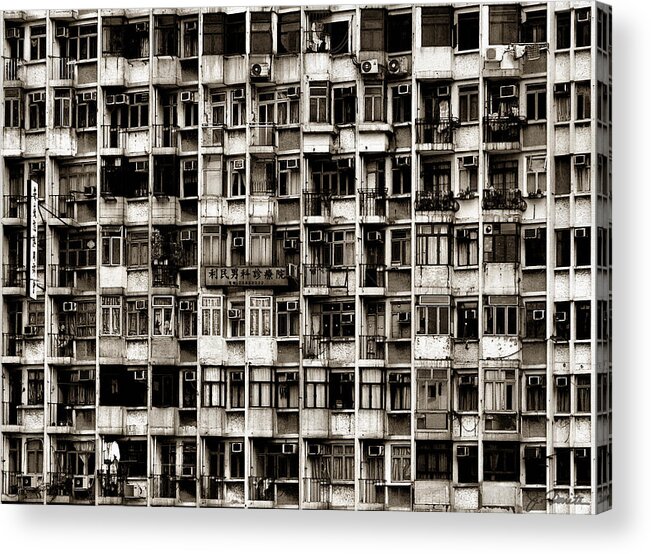 Hong Kong Acrylic Print featuring the photograph Apartment Jungle by Joe Bonita