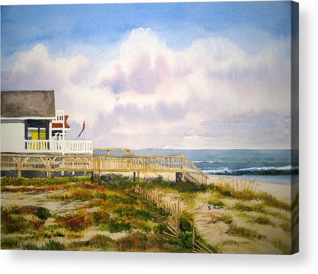 Beach Acrylic Print featuring the painting Are We There Yet by Shirley Braithwaite Hunt