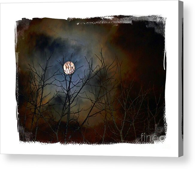 Moon Acrylic Print featuring the photograph Artsy Moon by Lila Fisher-Wenzel